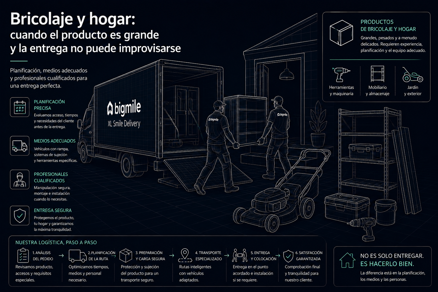 Bricolaje y hogar: cuando el producto es grande y la entrega no puede improvisarse
